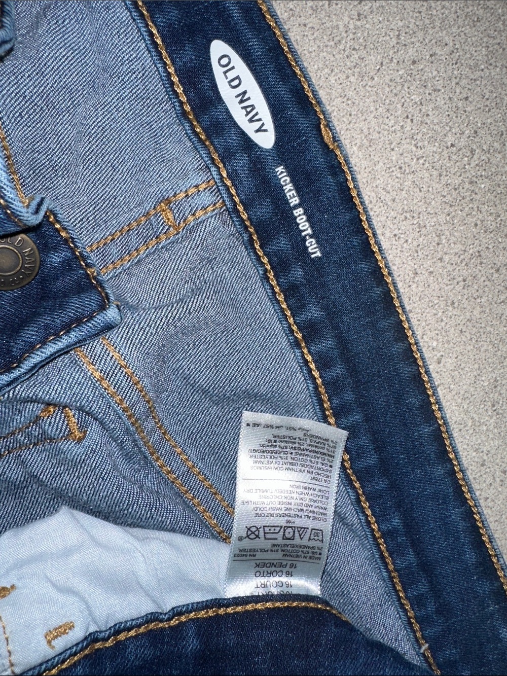 Old Navy Dark Indigo Kicker Bootcut Jeans